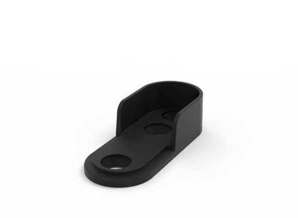 Soporte lateral negro para perfil OVON